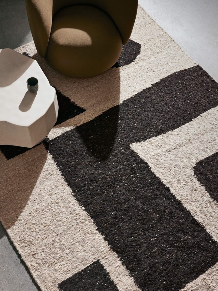 Alfombra de lana Piece, Blanco roto-Café, 200x300 cm Ferm Living