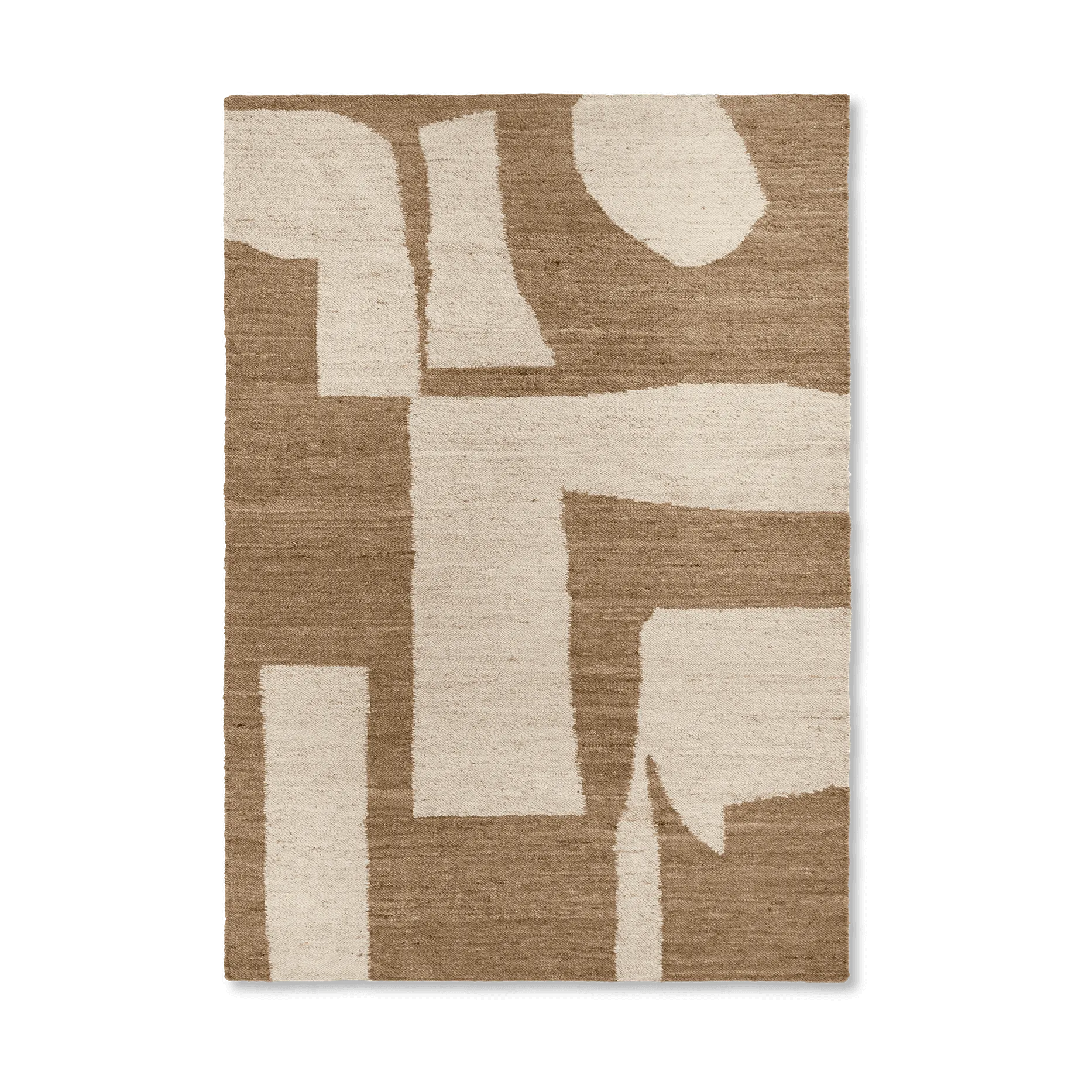 Alfombra de lana Piece, Blanco roto-Toffee, 200x300 cm Ferm Living