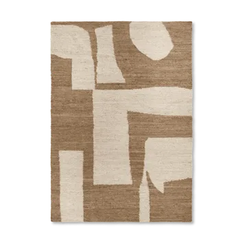 Alfombra de lana Piece - Blanco roto-Toffee, 200x300 cm - Ferm Living
