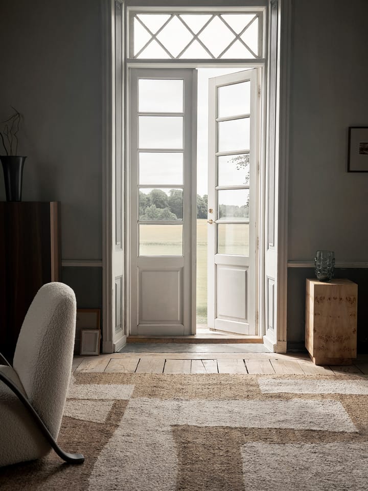 Alfombra de lana Piece, Blanco roto-Toffee, 200x300 cm Ferm Living