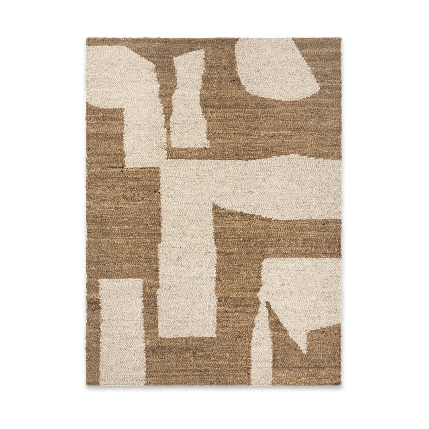 Alfombra de lana Piece, Color crema caramelo, 140x200 cm Ferm Living