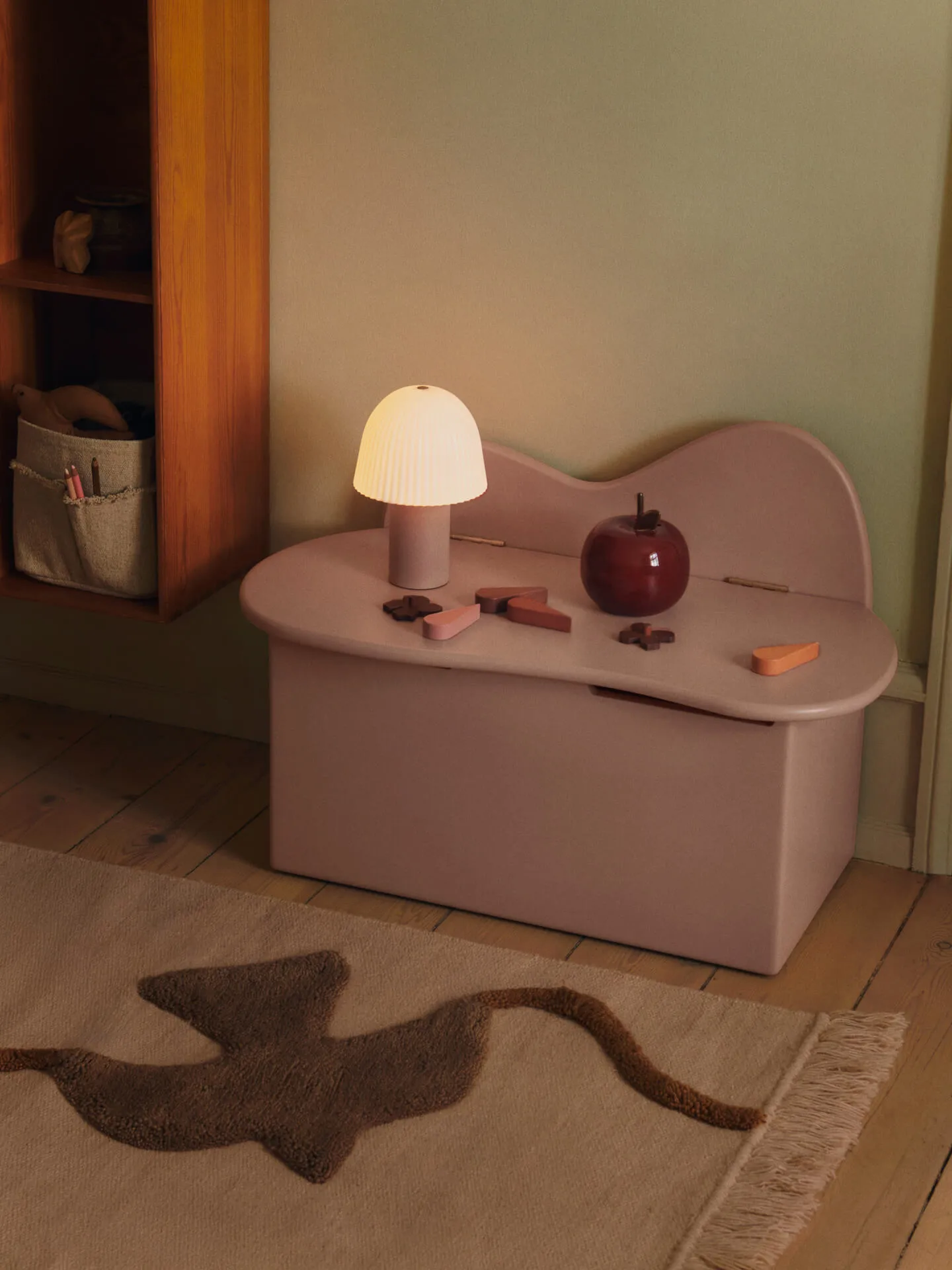 Alfombra de lana Swif bird 140x200 cm, Multi Ferm Living