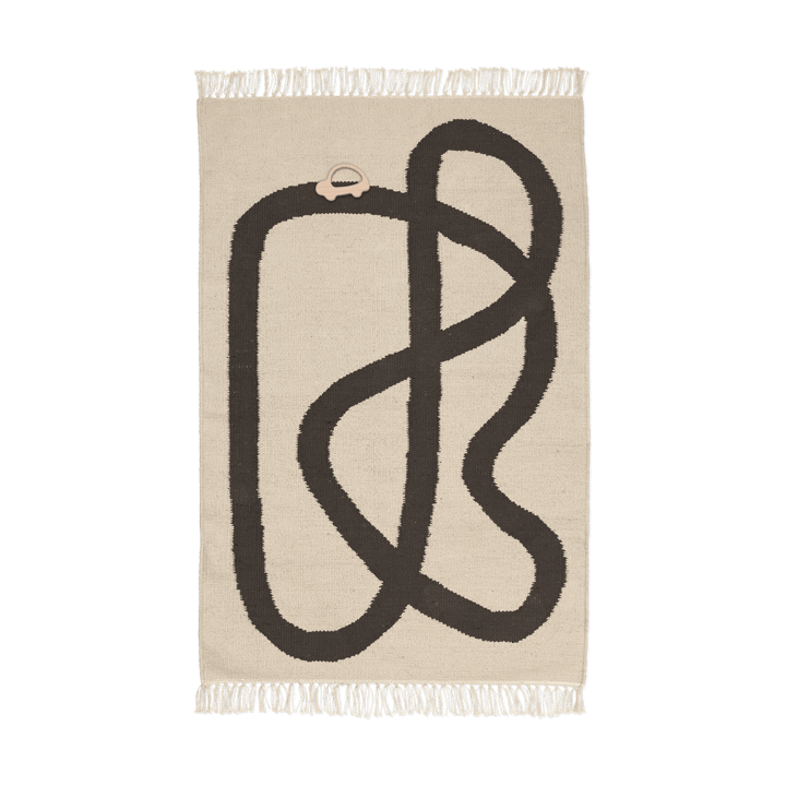 Alfombra de pasillo de 70x105 cm - Blanco roto - Chocolate - Ferm LIVING