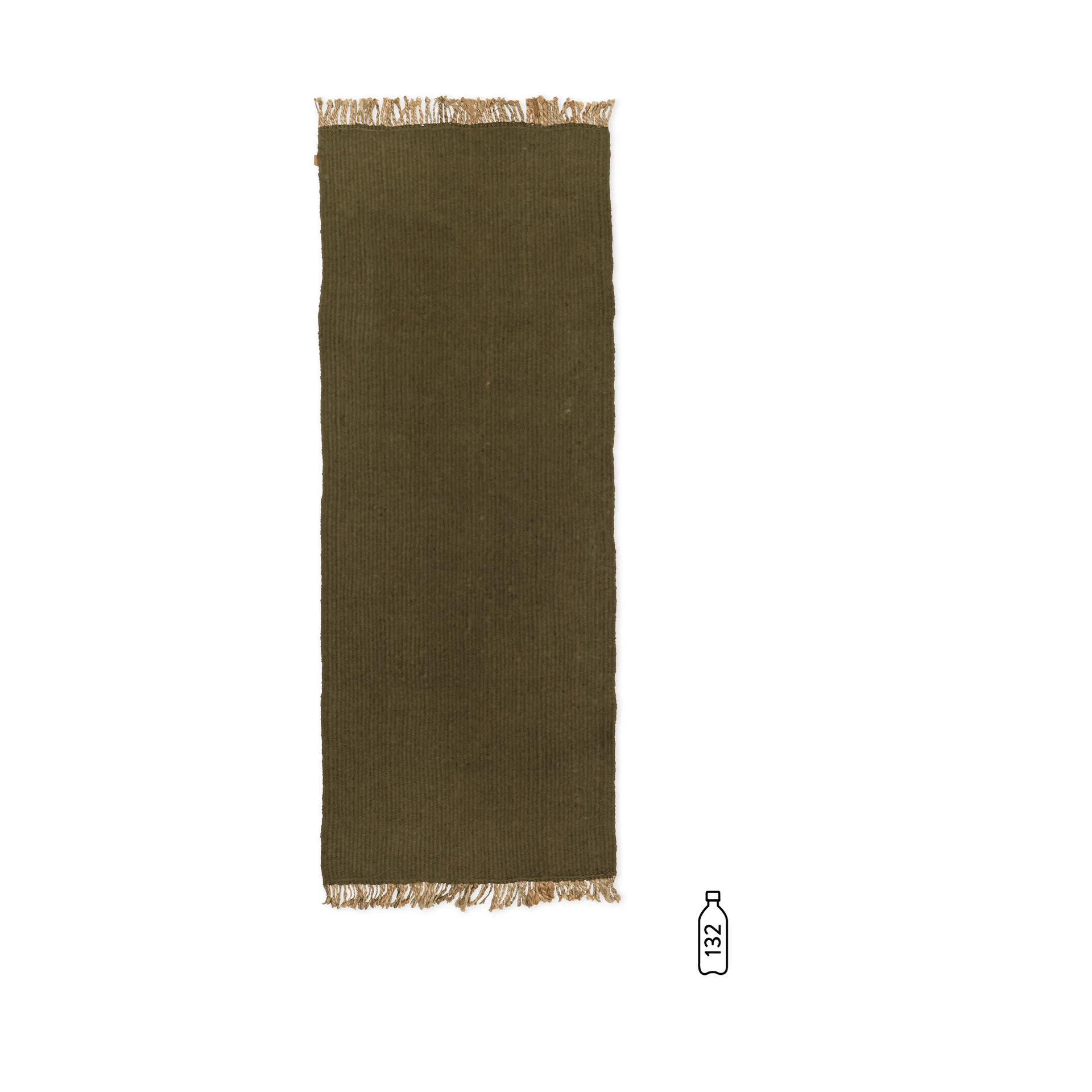 Alfombra de recibidor Block, Oliva-Natural, 80x200 cm Ferm Living