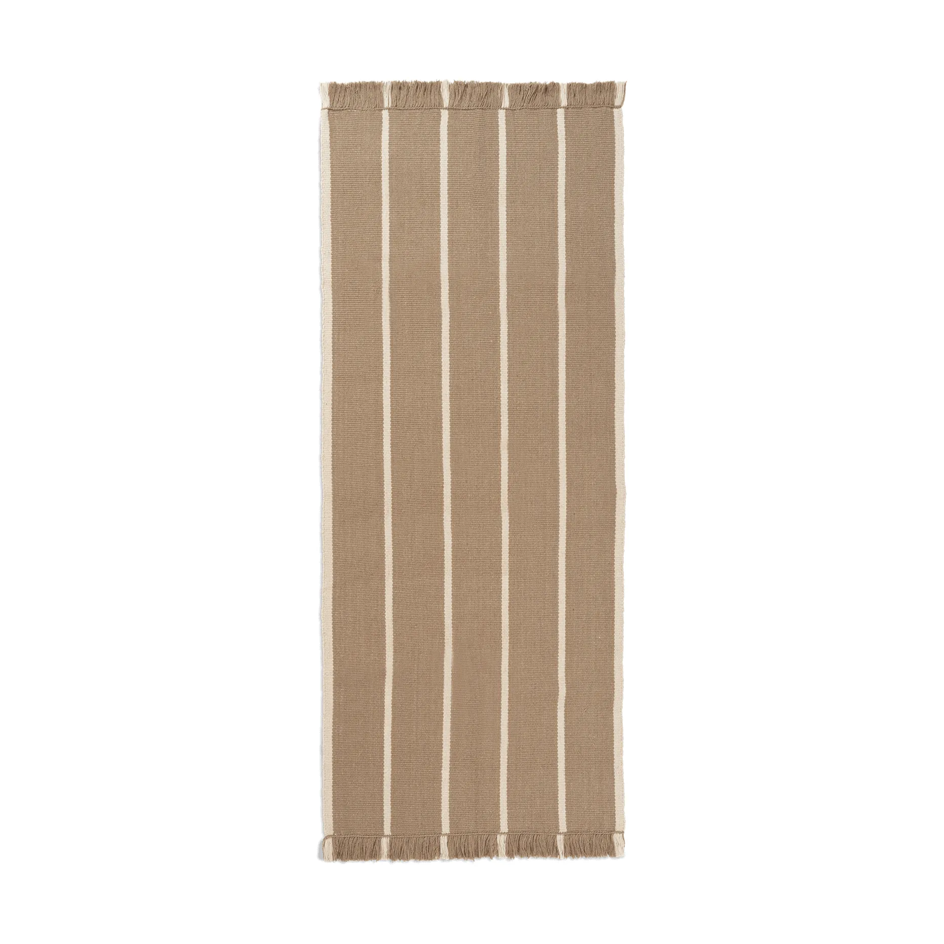 Alfombra de recibidor Calm kelim, Dark Sand, Off-white, 80x200 cm Ferm Living