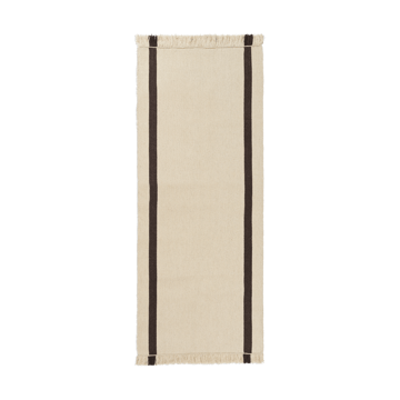 Alfombra de recibidor Calm kelim - Off-white, Coffee, 80x200 cm - Ferm Living