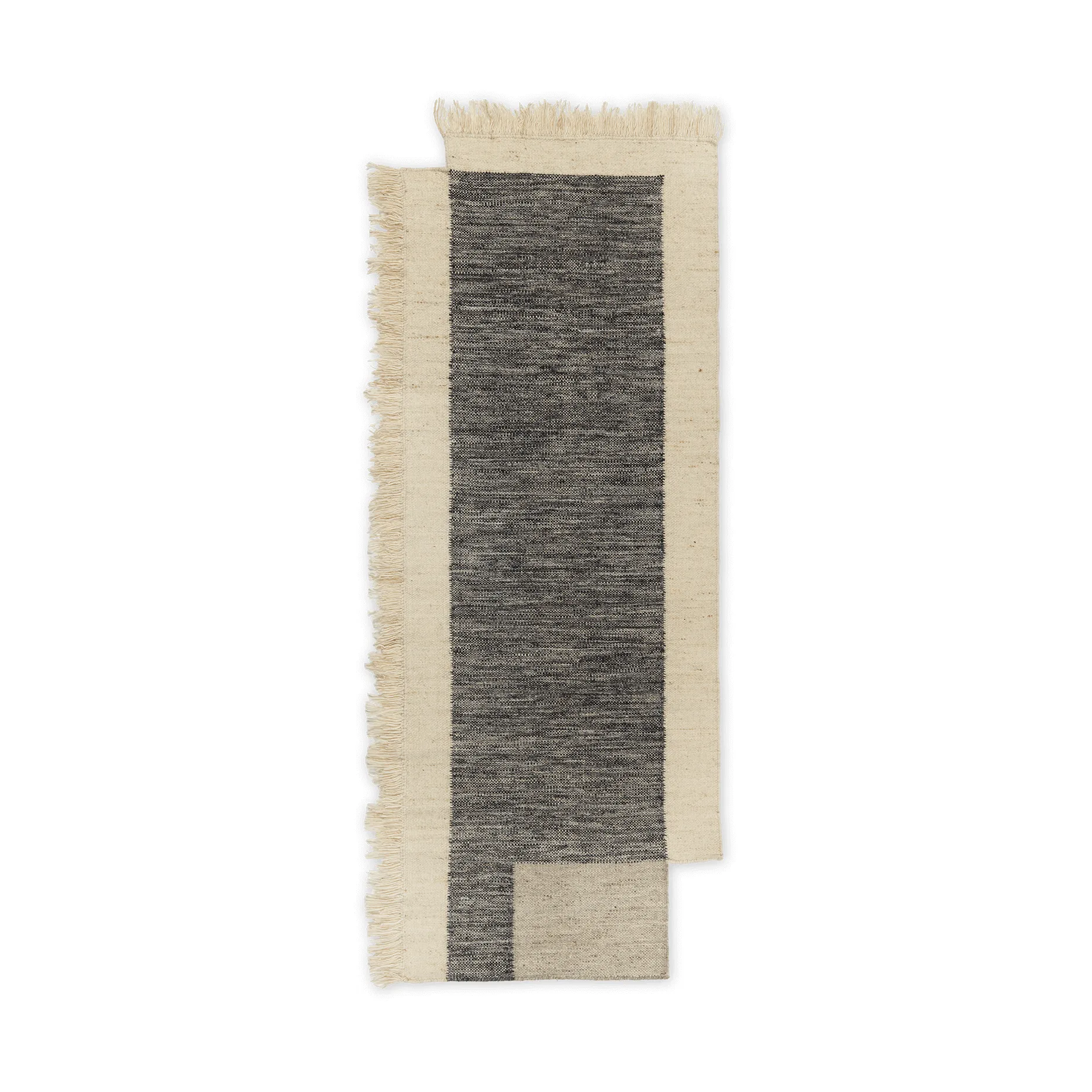 Alfombra de recibidor Counter, Carbón-Blanco roto, 80x200 cm Ferm Living