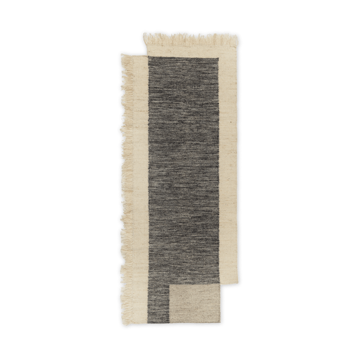 Alfombra de recibidor Counter - Carbón-Blanco roto, 80x200 cm - Ferm Living