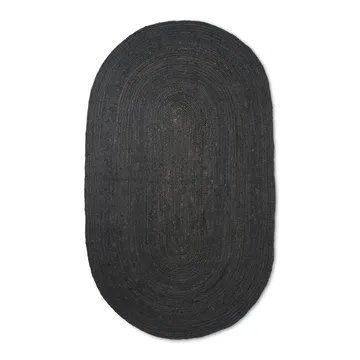 Alfombra de yute ovalada Eternal small - Black - Ferm Living
