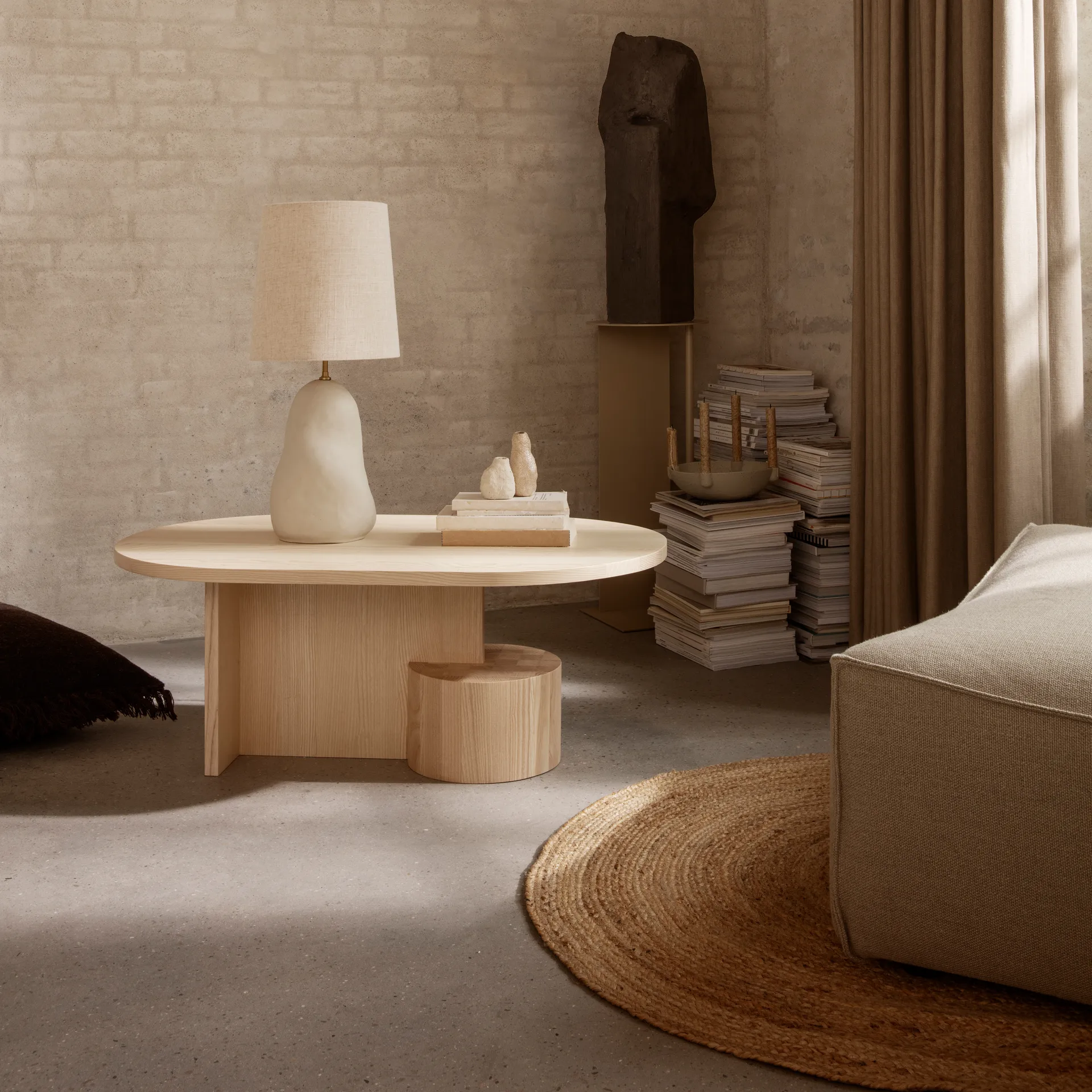 Alfombra de yute ovalada Eternal small, Natural Ferm Living