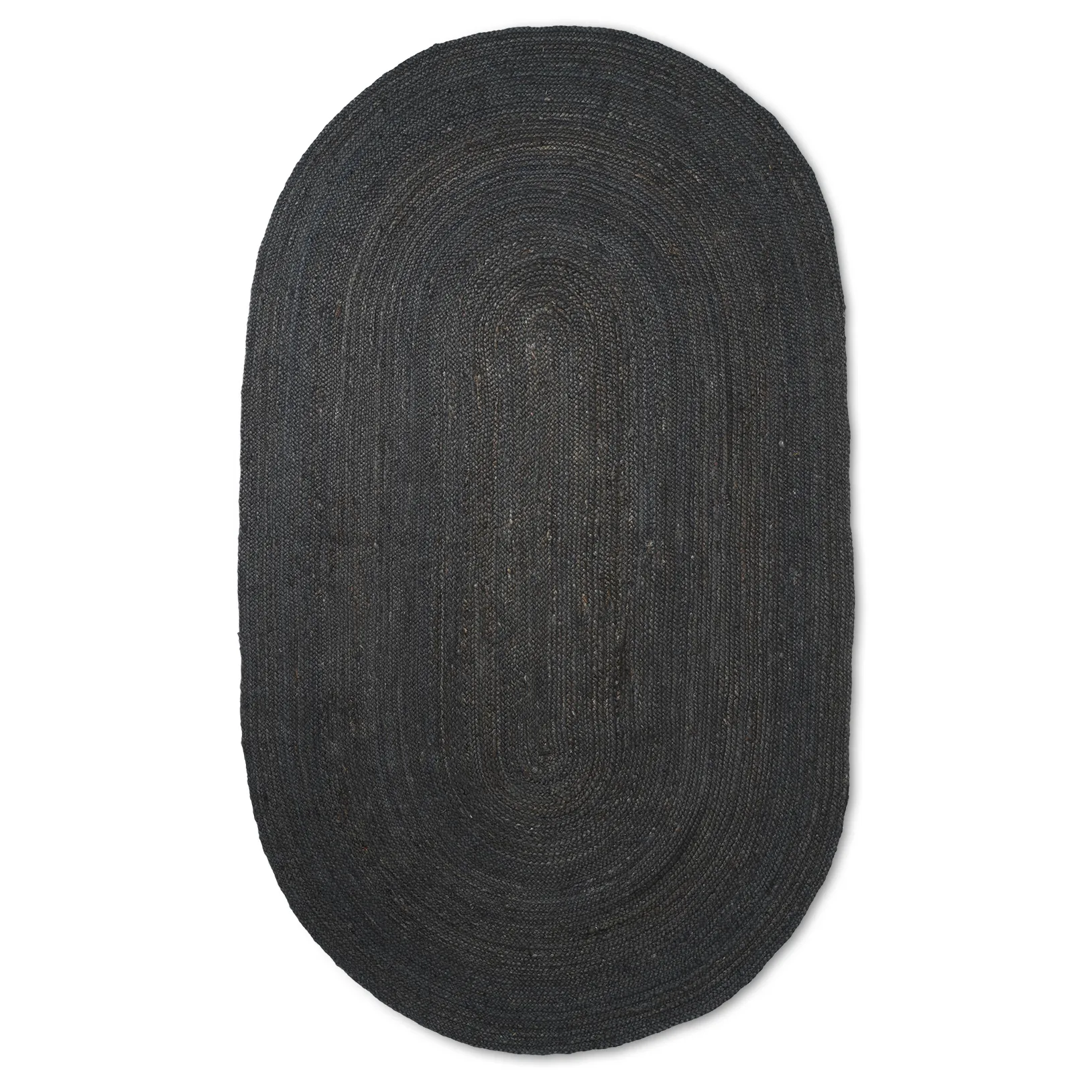 Alfombra de yute ovalada grande Eternal, Black Ferm Living