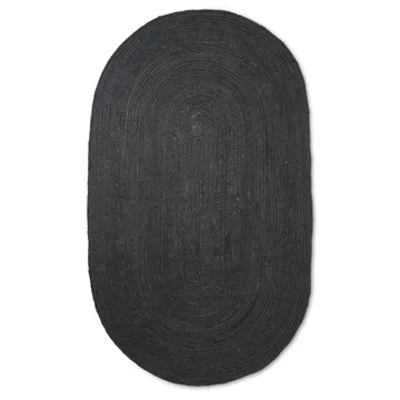 Alfombra de yute ovalada grande Eternal - Black - Ferm Living