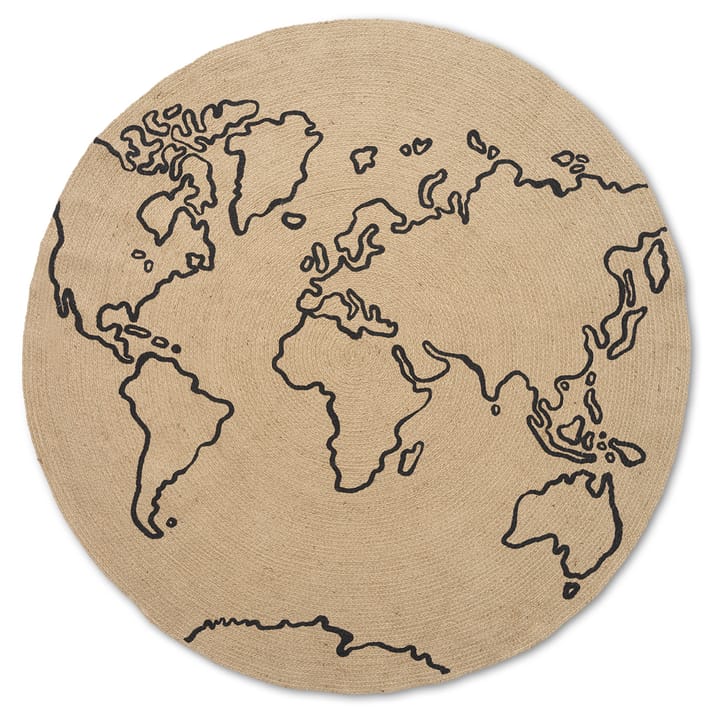 Alfombra de yute World large Ø130 cm - Beige - Ferm LIVING