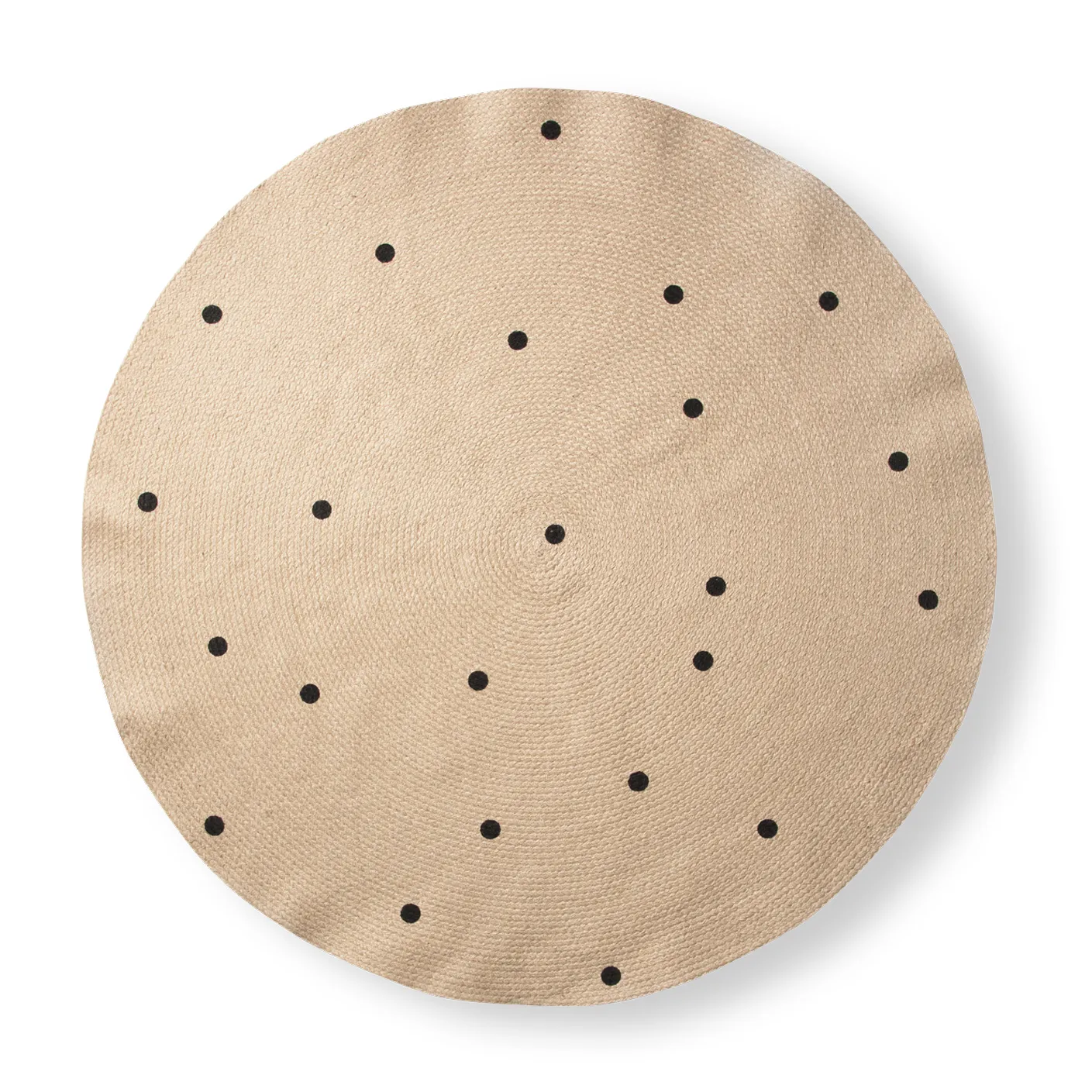 Alfombra Ferm Living redonda Ø130 cm, Black dots Ferm Living