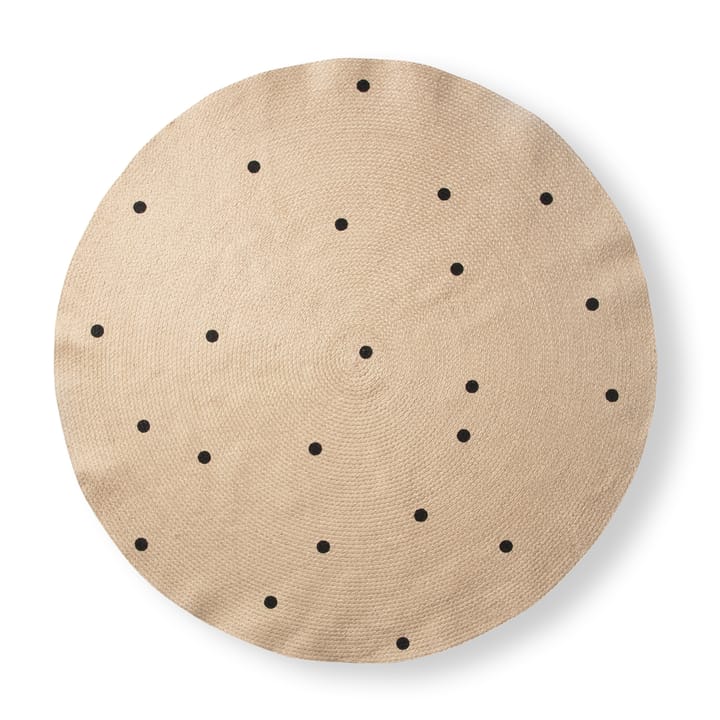 Alfombra ferm LIVING redonda Ø130 cm - Black dots - Ferm LIVING