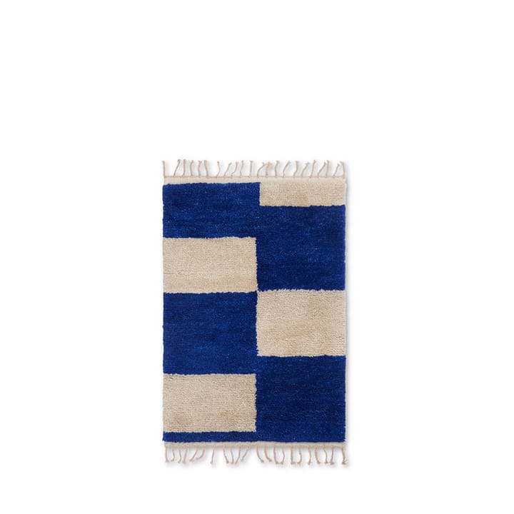 Alfombra Mara - Bright blue/offwhite, s, 80x120 cm - ferm LIVING