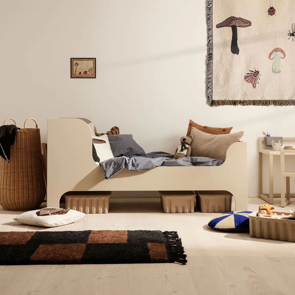 Alfombra Mara, Bright blue/offwhite, s, 80x120 cm Ferm Living