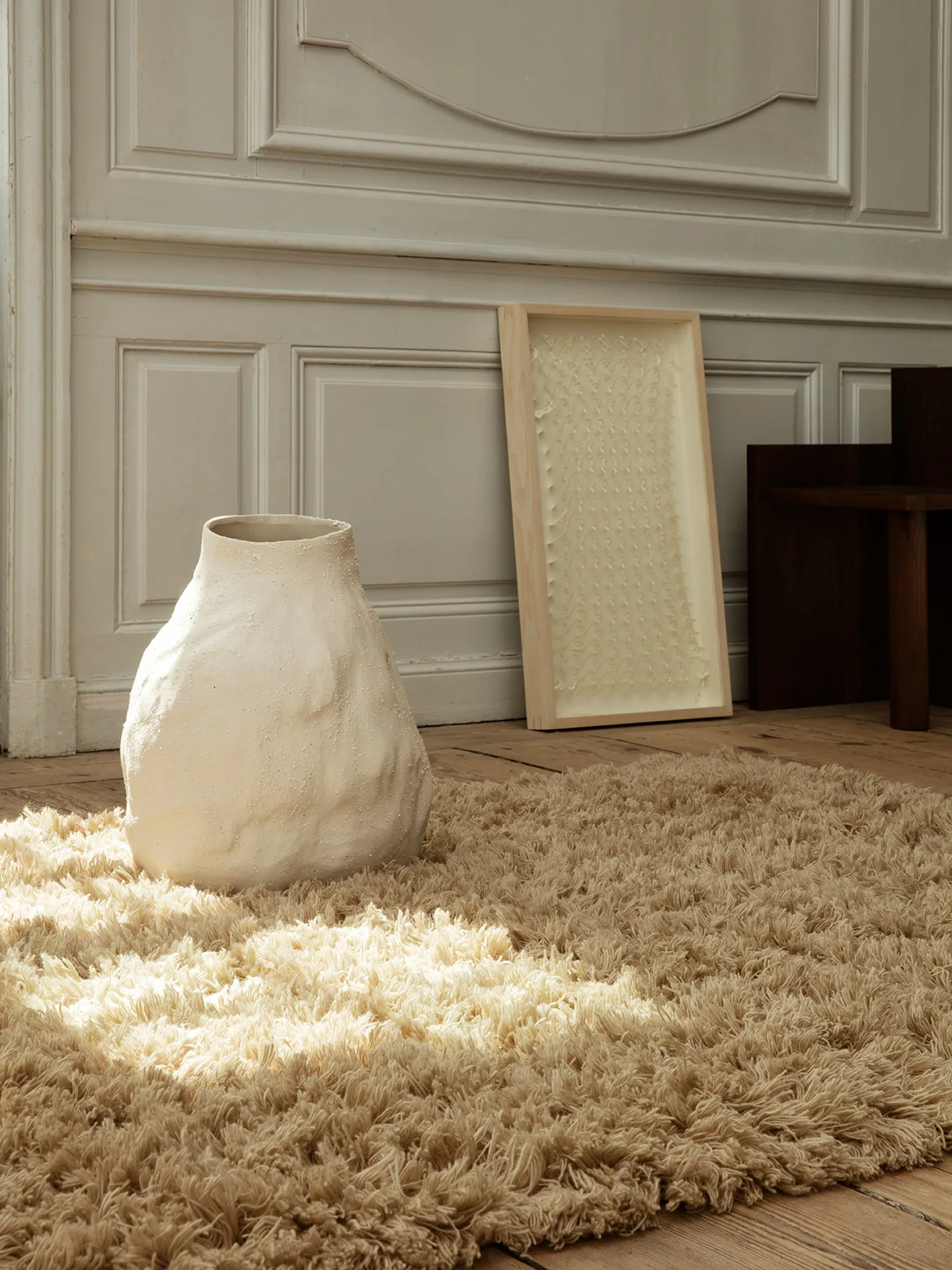 Alfombra Meadow High Pile 140x200 cm, Light Sand Ferm Living