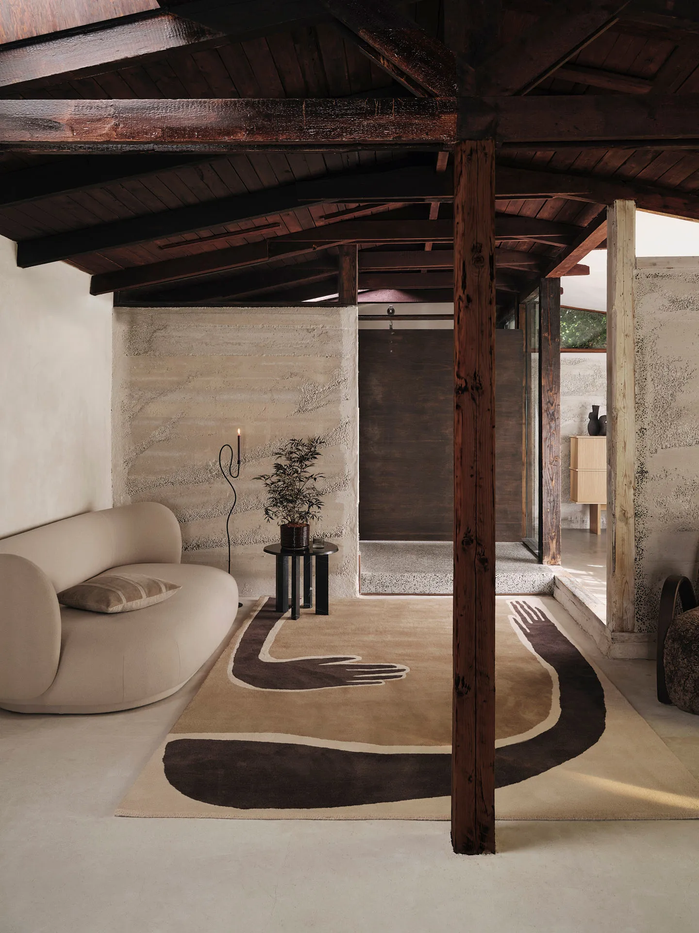 Alfombra Pose, Coffee-off white, 200x300 cm Ferm Living