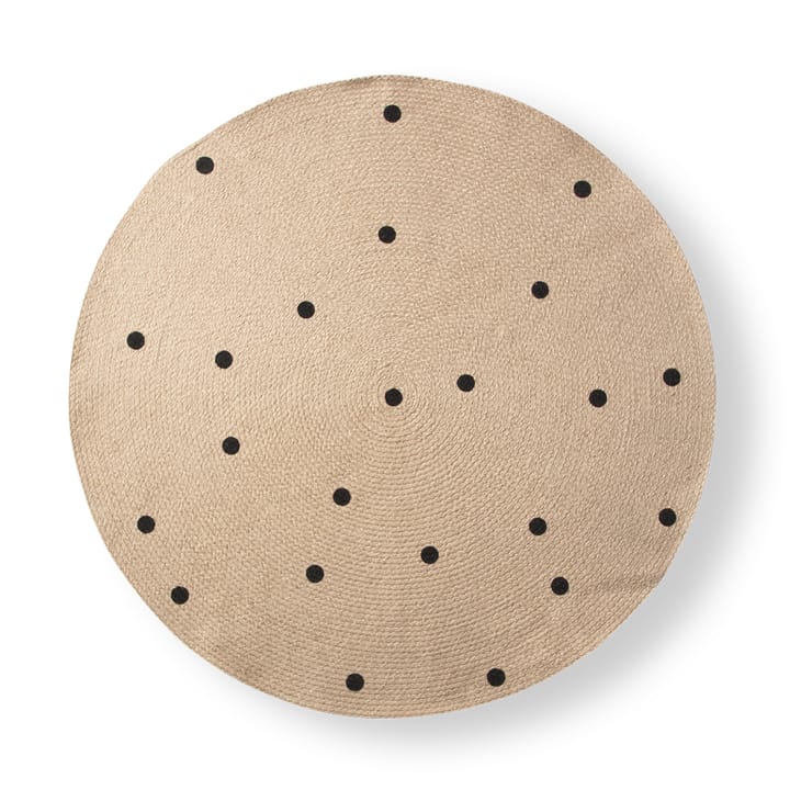 Alfombra redonda ferm LIVING - Black dots - Ferm LIVING