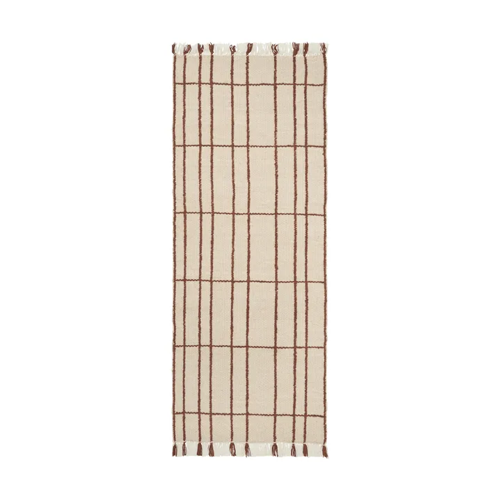 Alfombra Sen - Parchment-chestnut, 80x200 cm - Ferm Living