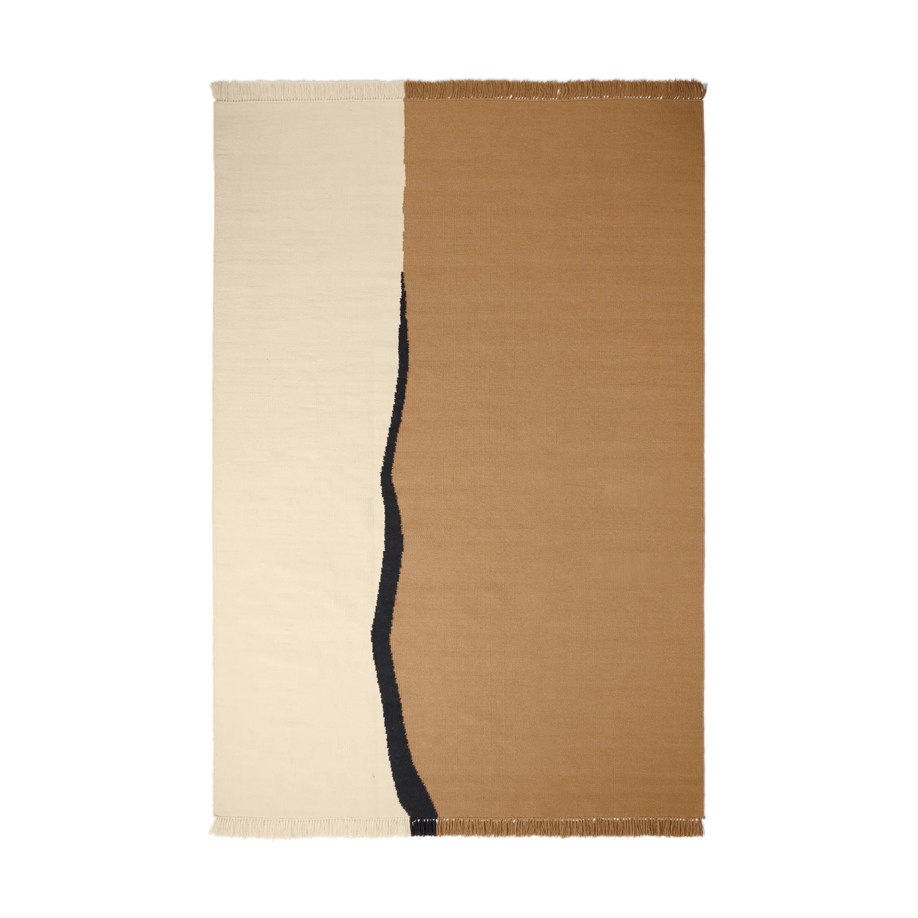 Alfombra Soil Kelim, Dark sand-off white, 200x300 cm Ferm Living