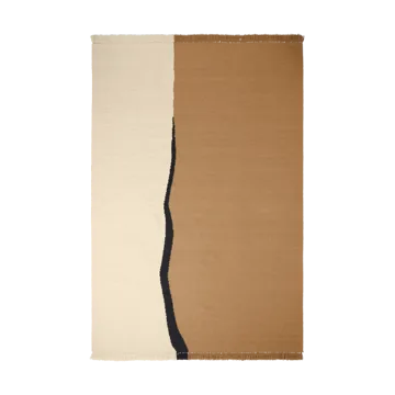 Alfombra Soil Kelim - Dark sand-off white, 200x300 cm - Ferm Living