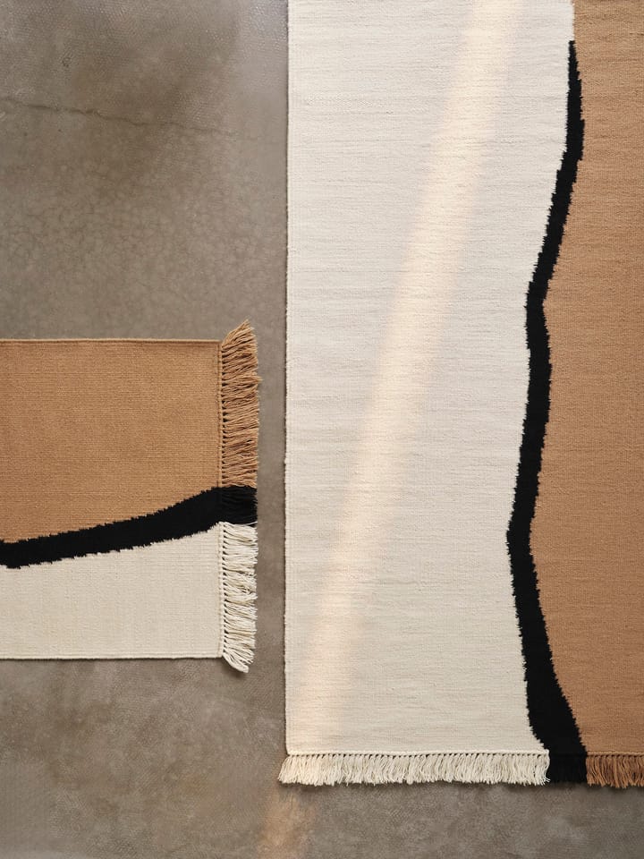 Alfombra Soil Kelim, Dark sand-off white, 200x300 cm Ferm Living