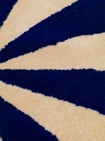 Alfombra tejida a mano Arch Ø130 cm - Bright blue-Off white - Ferm Living