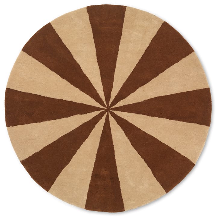 Alfombra tejida a mano Arch Ø130 cm - Dark brick-Off white - Ferm Living