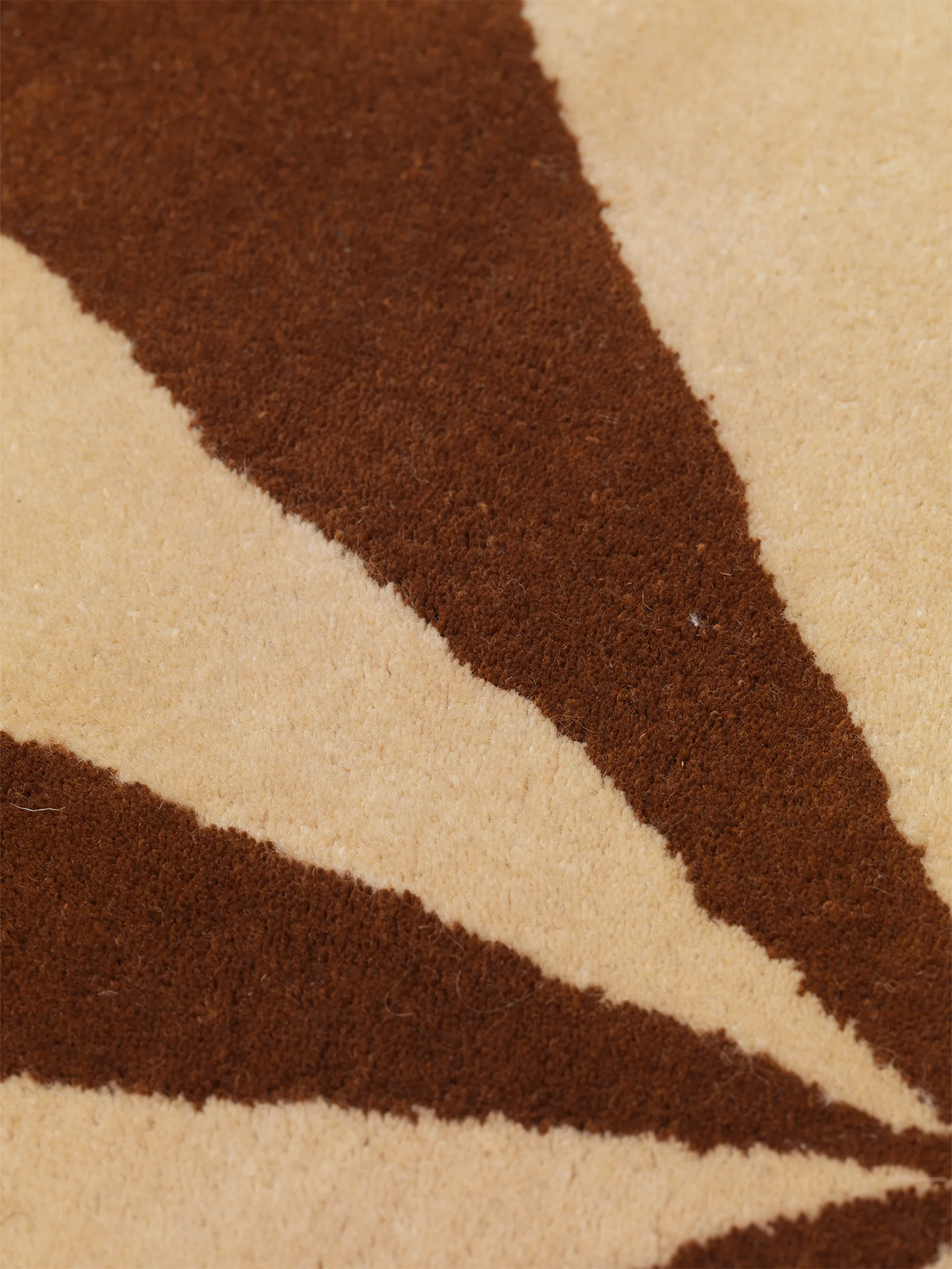 Alfombra tejida a mano Arch Ø130 cm, Dark brick-Off white Ferm Living