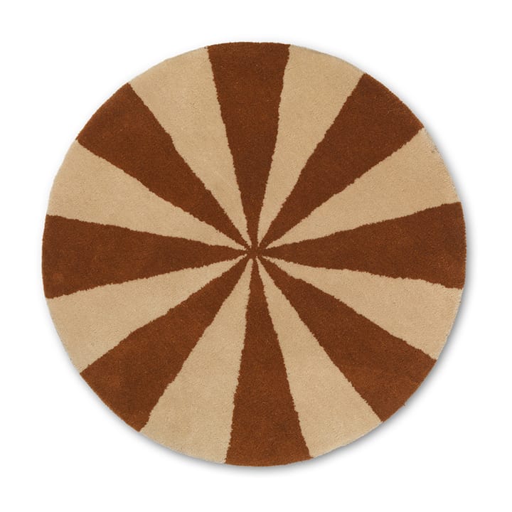 Alfombra tejida a mano Arch Ø70 cm - Dark brick-Off white - Ferm Living