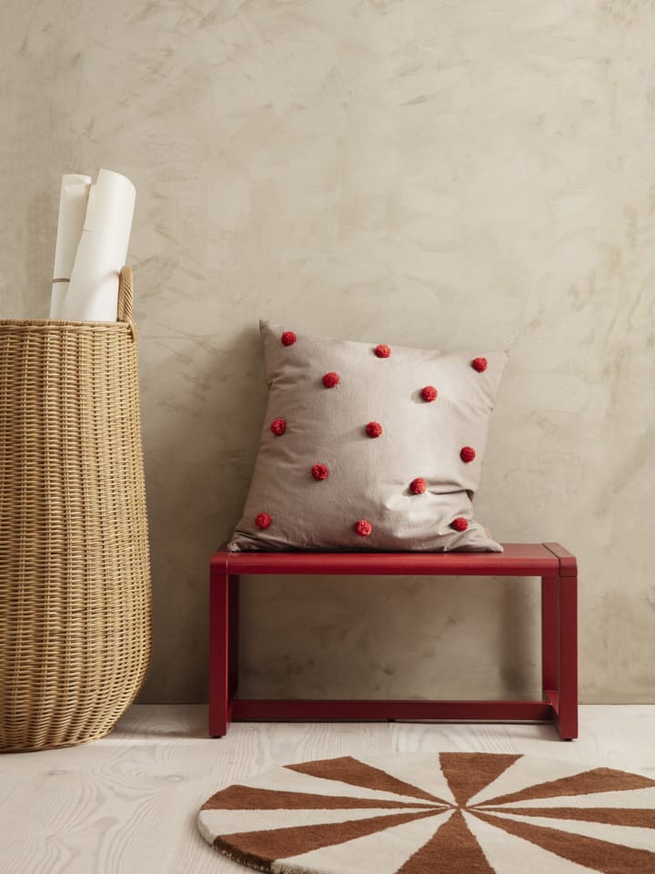 Alfombra tejida a mano Arch Ø70 cm, Dark brick-Off white Ferm Living