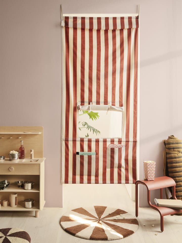 Alfombra tejida a mano Arch Ø70 cm, Dark brick-Off white Ferm Living