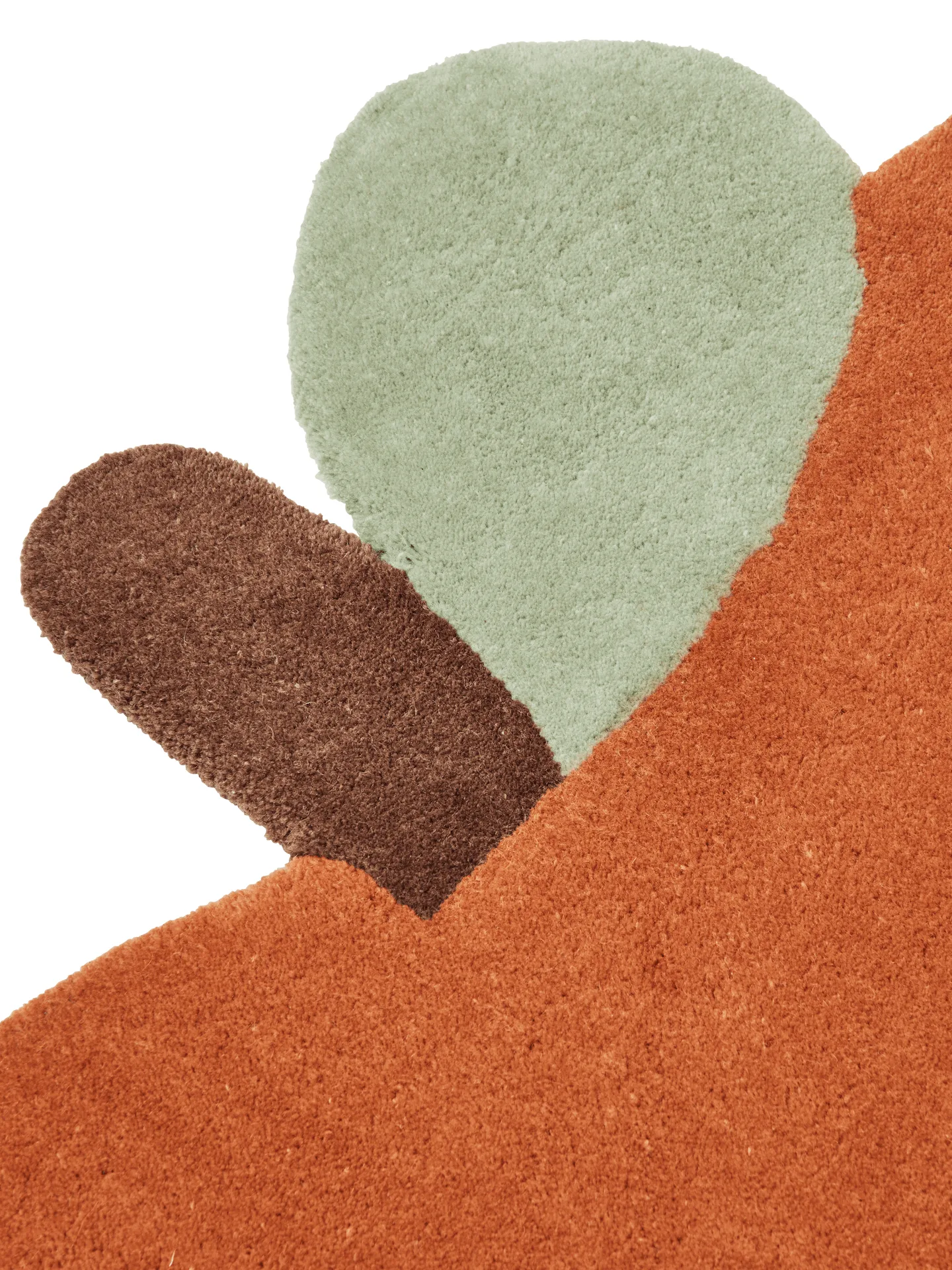 Alfombra tejida Apple, Brown Clay, 110x110 cm Ferm Living