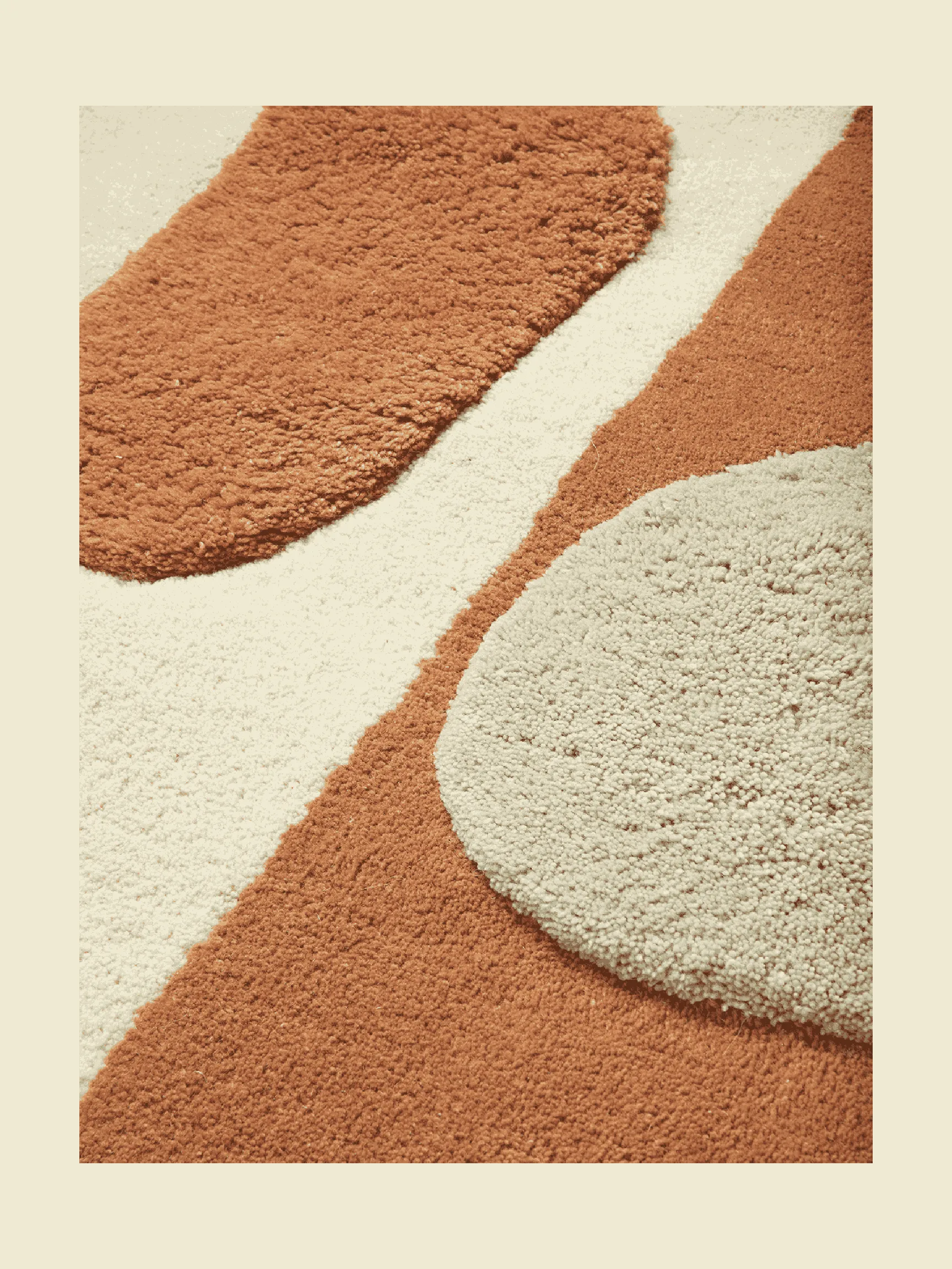 Alfombra tejida Bloco, Blush-off white, 120x180 cm Ferm Living