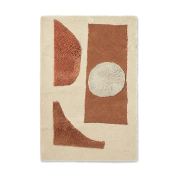 Alfombra tejida Bloco - Blush-off white, 80x120 cm - Ferm Living