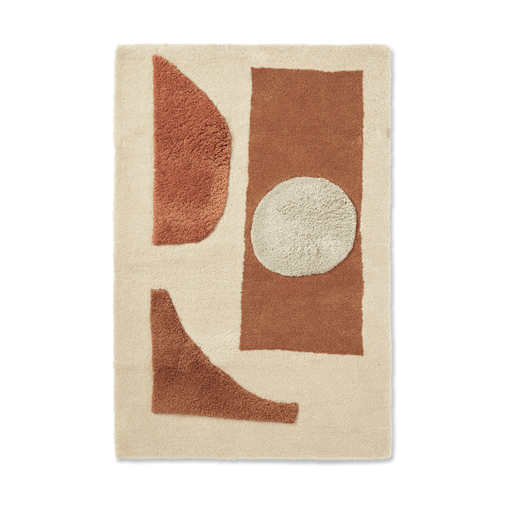 Alfombra tejida Bloco - Blush-off white, 80x120 cm - Ferm Living