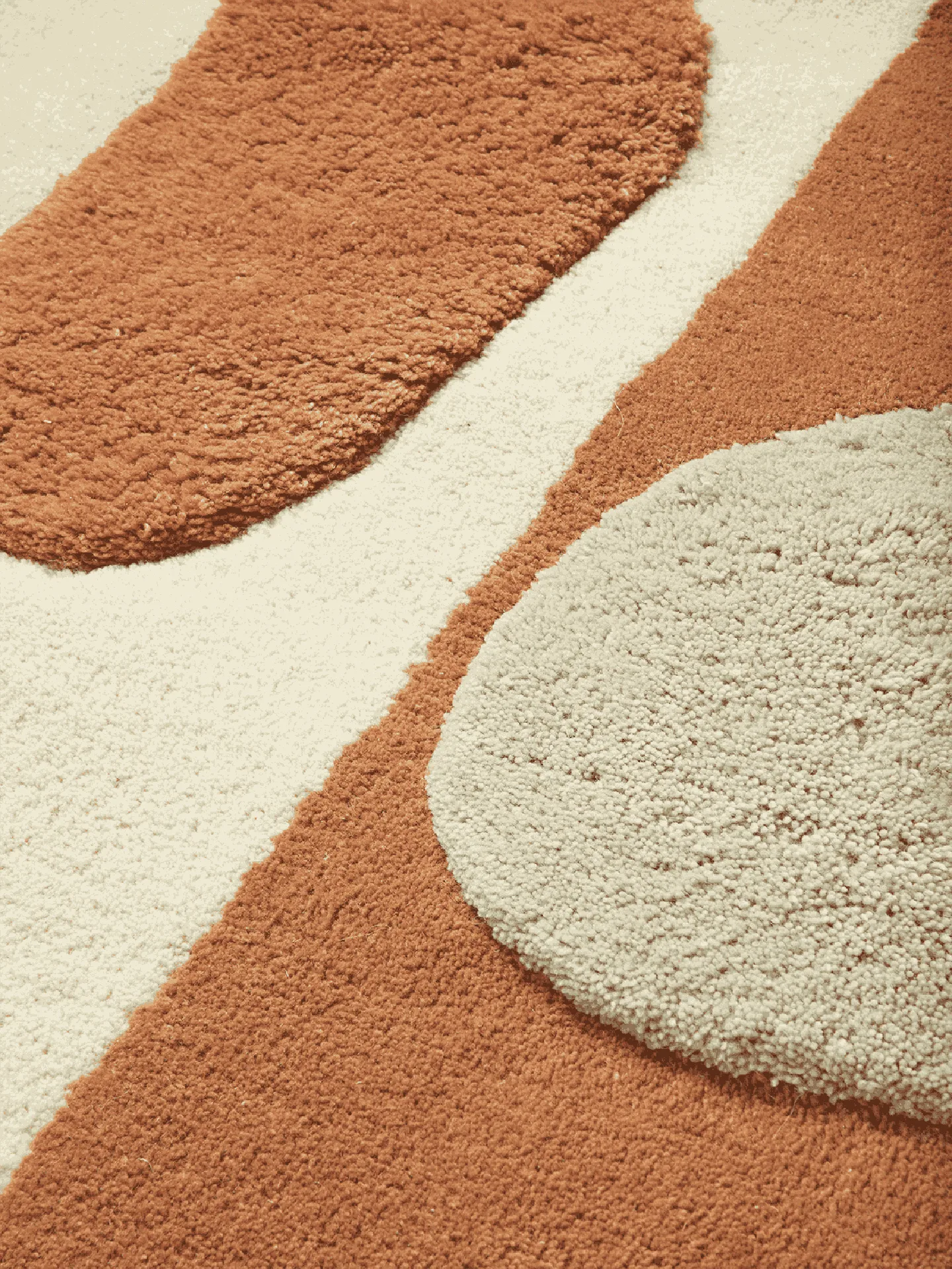 Alfombra tejida Bloco, Blush-off white, 80x120 cm Ferm Living