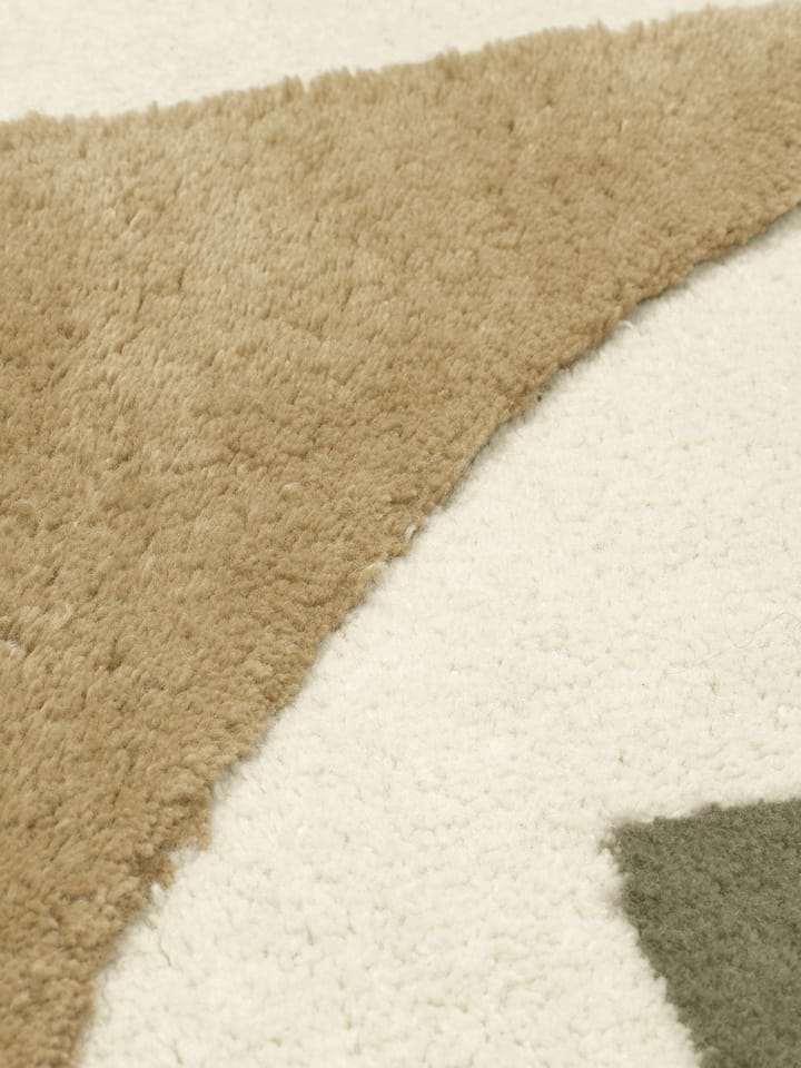 Alfombra tejida Bloco, Green-off white, 120x180 cm Ferm Living