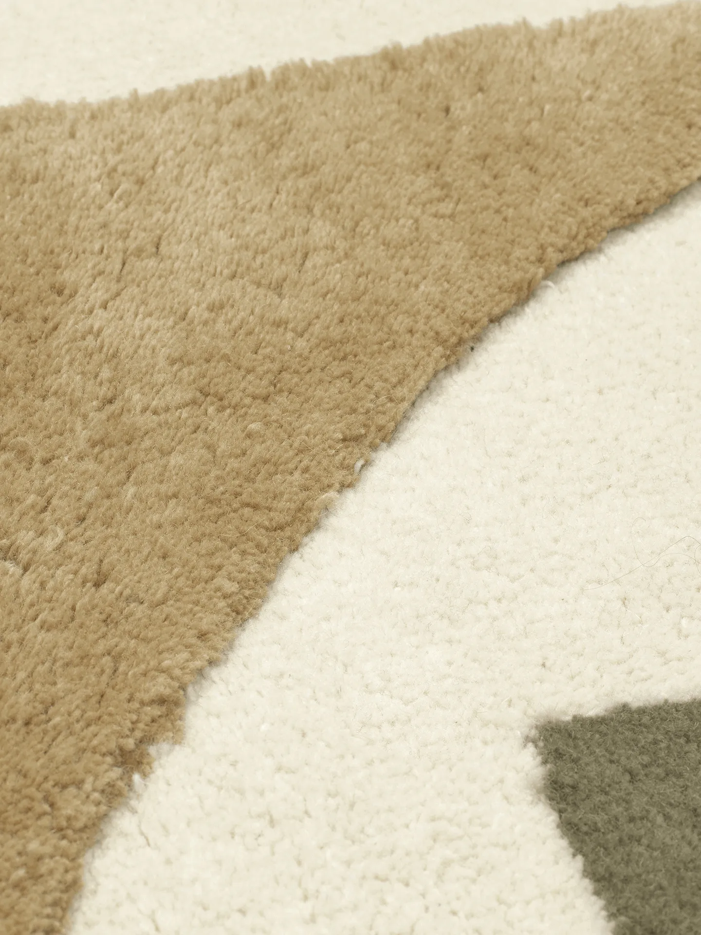 Alfombra tejida Bloco, Green-off white, 80x120 cm Ferm Living