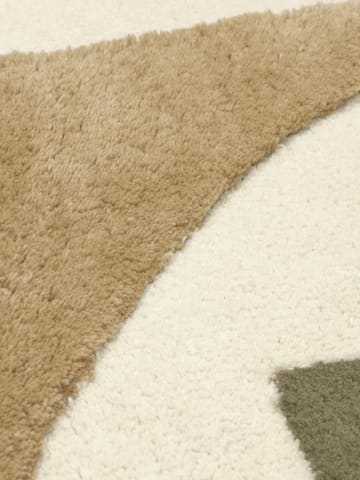 Alfombra tejida Bloco - Green-off white, 80x120 cm - Ferm Living