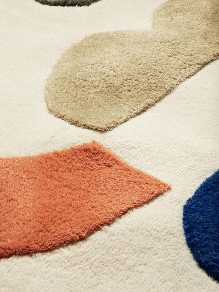 Alfombra tejida Panto, Off white, Ø130 cm Ferm Living