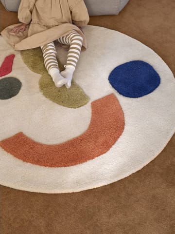 Alfombra tejida Panto - Off white, Ø130 cm - Ferm Living