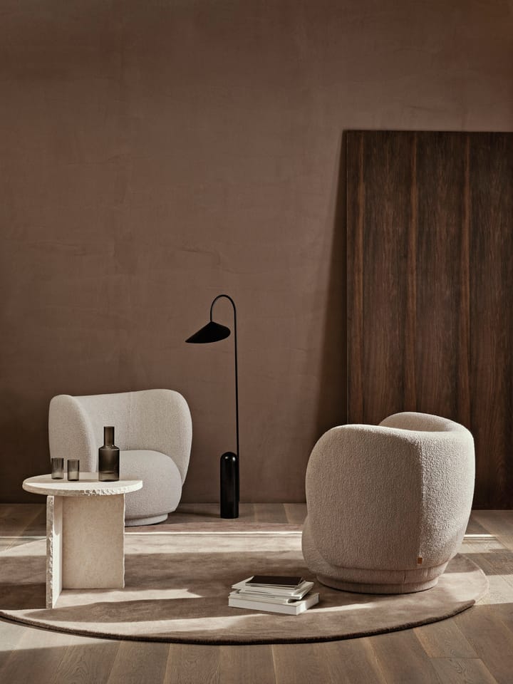 Alfombra tejida Stille redonda, Ash Brown Ø240 cm Ferm Living
