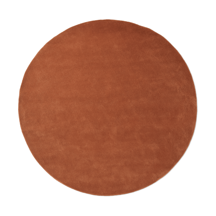Alfombra tejida Stille redonda - Red brown, Ø240 cm - Ferm Living