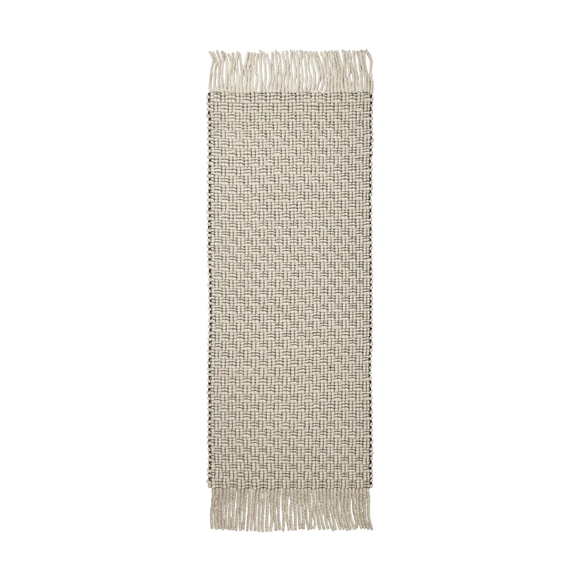 Alfombra Udo, Off-white-black, 80x200 cm Ferm Living