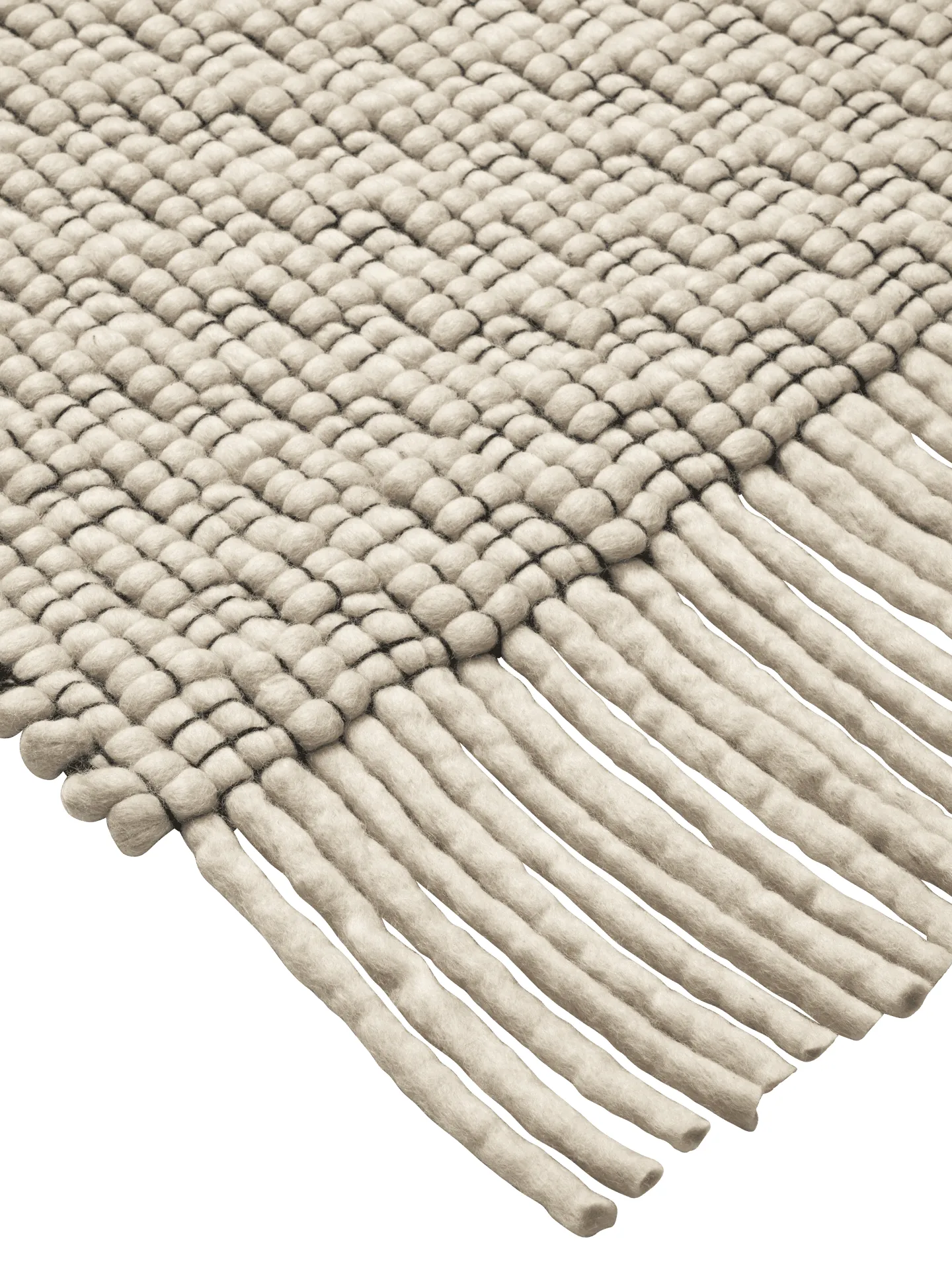 Alfombra Udo, Off-white-black, 80x200 cm Ferm Living