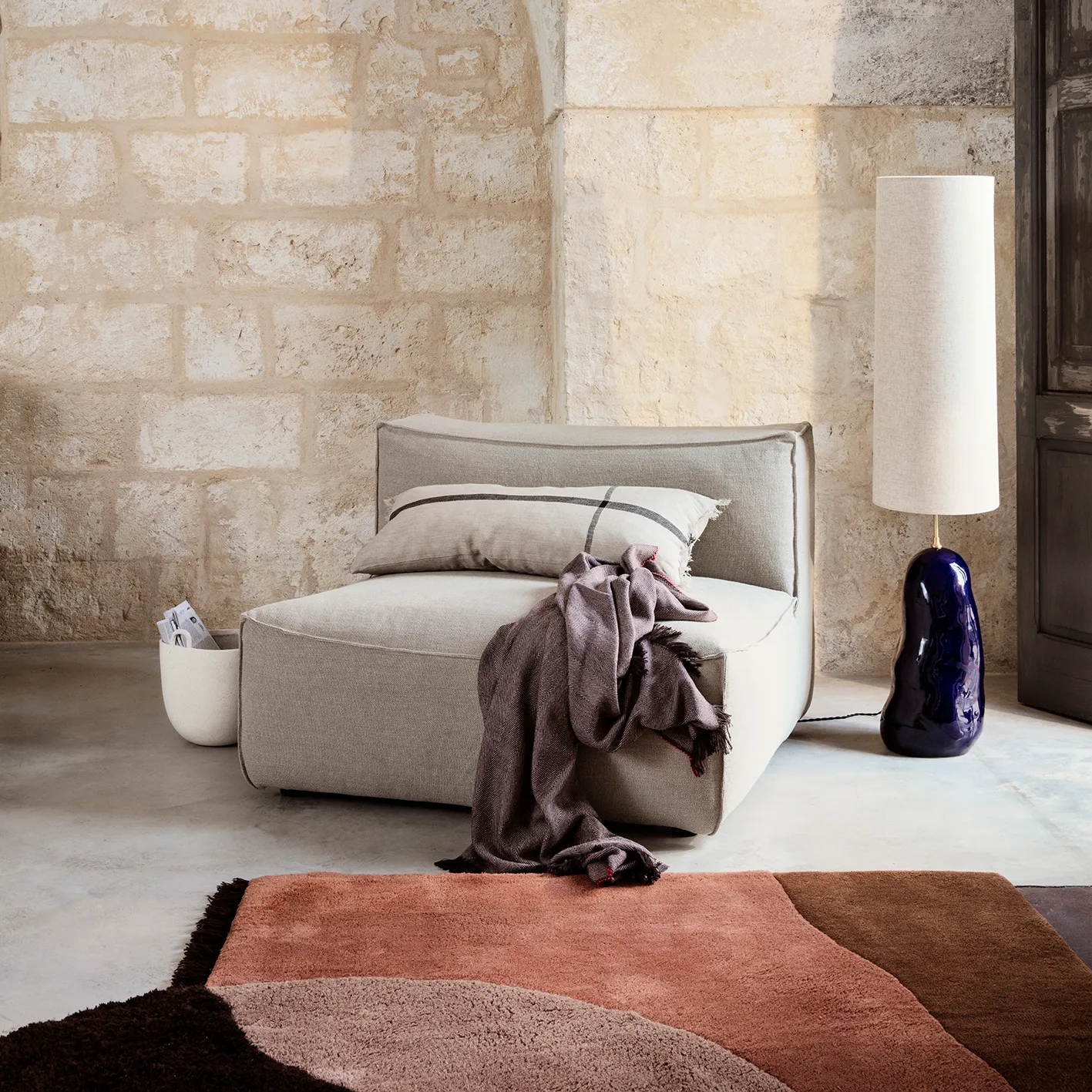 Alfombra View 140 x 180 cm, Rojo-marrón Ferm Living