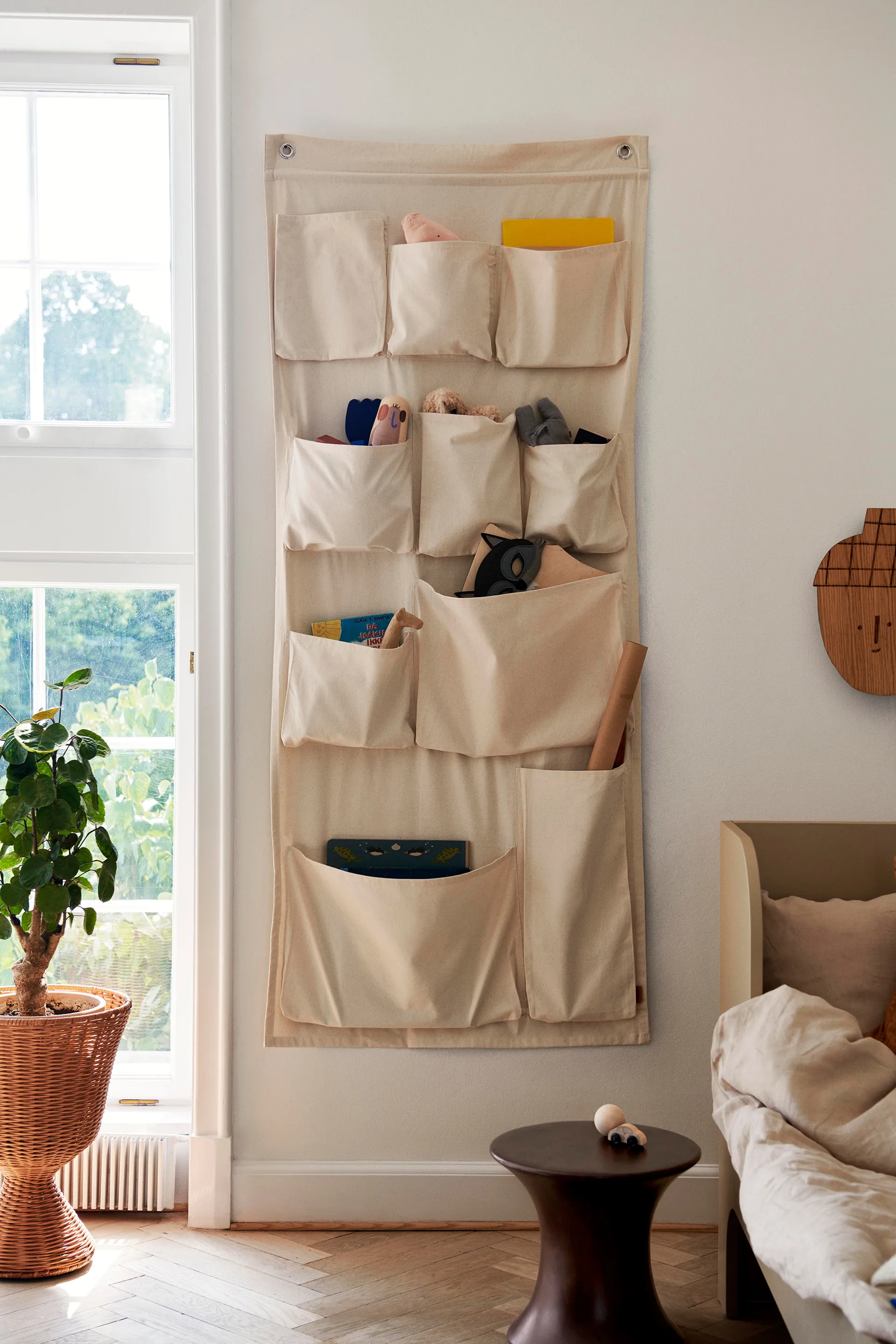 Almacenaje de pared Canvas wall pockets, 70x160 cm Ferm Living